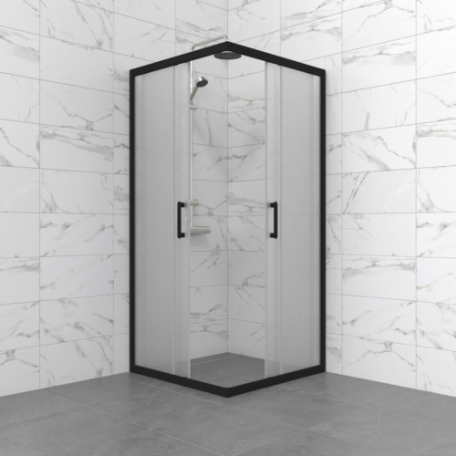 Душевое ограждение Triton Фикс-Блэк-Вельвет 80*80, 90*90 стекло матовое 6мм фото 3