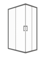 Душевое ограждение Triton Фикс-Графит 120*80, 120*90 прозрачное стекло