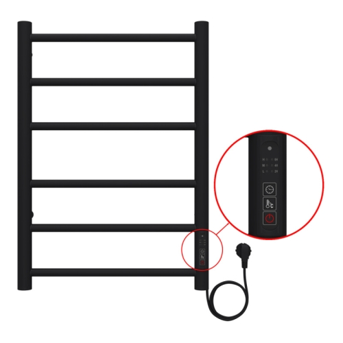 Полотенцесушитель электрический Azario Parma 40*60, 40*80, 50*60, 50*80 черный фото 4