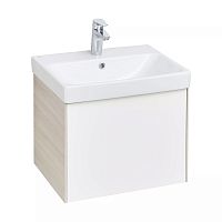 Тумба с раковиной Aquaton Асти 55, 70 Белый Глянцевый/Ясень Шимо