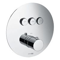 Встроенный смеситель для ванны на 3 положения Wasserkraft Dinkel 5844 Thermo хром