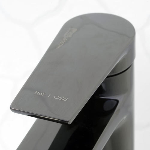 Смеситель для умывальника Wasserkraft Glan 6603 чёрный глянец фото 4