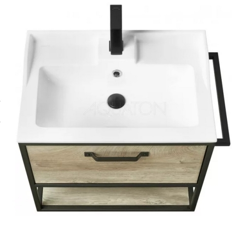 Тумба с раковиной Фабиа Aquaton Лофт 65, 80 Дуб Эндгрейн фото 3