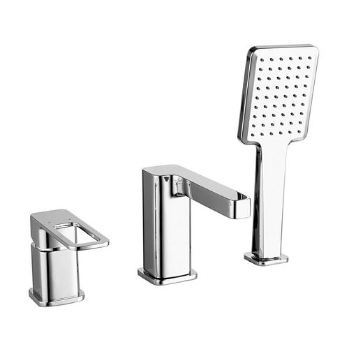 Смеситель на борт ванны 3 отв Iddis Slide хром