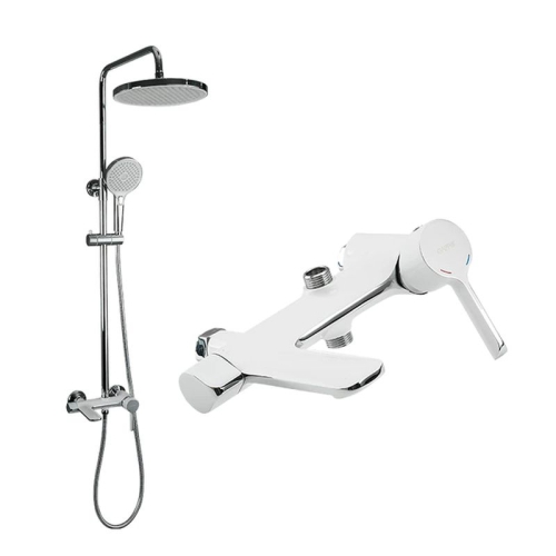 Душевая система с термостатом Gappo G2403-58 хром-белая фото 4