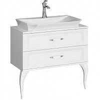 Тумба с умывальником Aqwella  LA DONNA 85 напольная белая