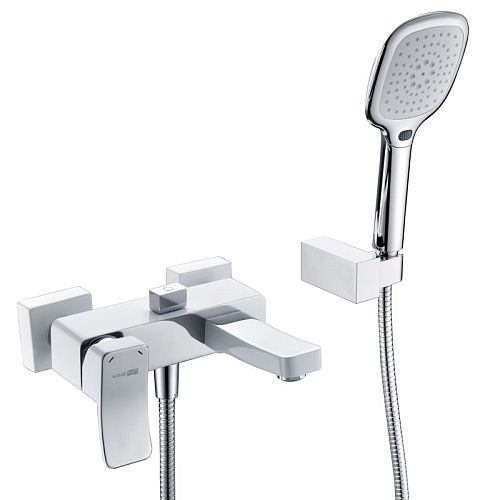 Смеситель для ванны Wasserkraft Aller 1061WHITE белый хром