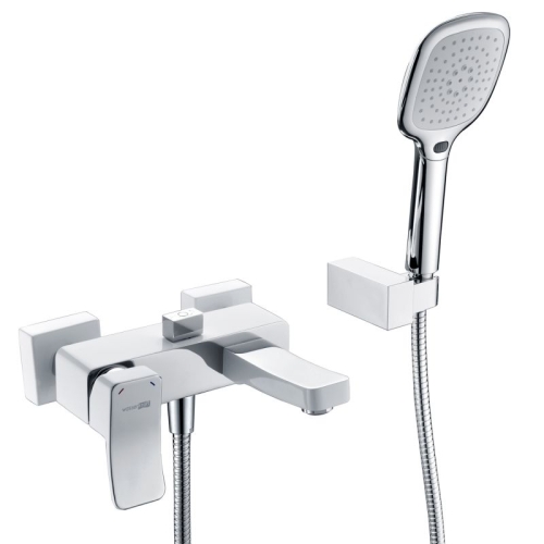 Смеситель для ванны Wasserkraft Aller 1061WHITE белый хром