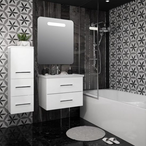 Шкаф-колонна Opadiris Арабеско 35 подвесной белый фото 3 Шкаф-колонна Opadiris Арабеско 35 подвесной белый фото 3