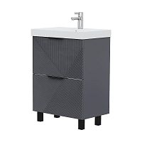 Тумба с раковиной Volna Geometry 60, 70, 80 напольная, графит