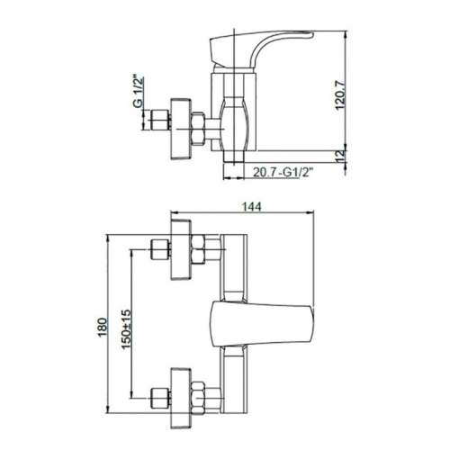 Смеситель для душа Paini Angel ANCR511LMKM, хром, без аксессуаров фото 3