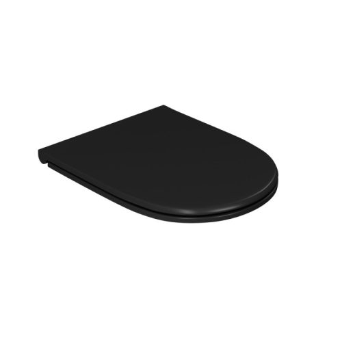 Унитаз подвесной безободковый D&K Matrix DT1396025 черный с сидением микролифт фото 8