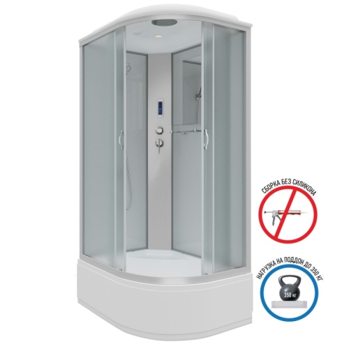 Душевая кабина Niagara Классик NG-2310-14LP 120*80*215 высокий поддон(40см),стекло матовое