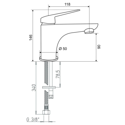 Смеситель для раковины Paini Laguna LAYO205 черный фото 7
