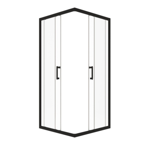 Душевое ограждение Triton Фикс-Блэк 80*80, 90*90, 100*100 стекло прозрачное 6мм фото 2