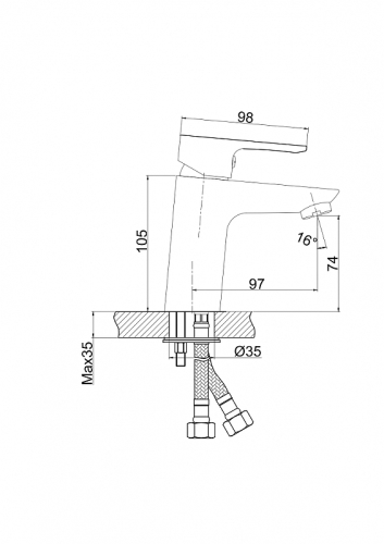 Смеситель для раковины Cersanit Cersania 63030 хром фото 7