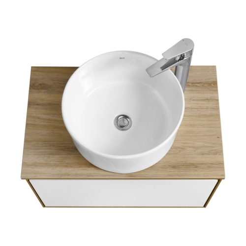 Тумба под раковину Aquaton Либерти 70, 90 Дуб Эльвезия/Белый глянец, столешница Дуб Эльвезия фото 5