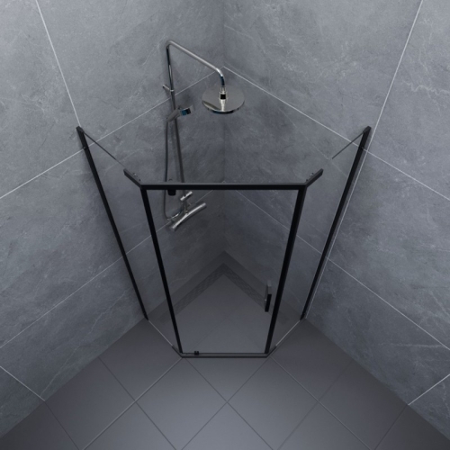 Душевое ограждение Triton Дека-Блэк 90*90, 100*100 стекло прозрачное фото 3