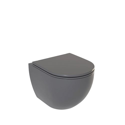 Унитаз подвесной безободковый SOLE PANDORA 2 Grey серый матовый