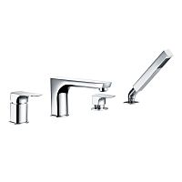 Смеситель врезной на борт ванны 4 отв. Wasserkraft Salm 2755 хром