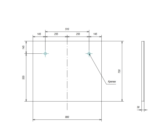 Зеркало с Led-светильником Velvex Klaufs 60, 70, 80, 100 фото 3