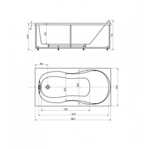 Ванна Aquatek Мартиника 180*90 фото 2