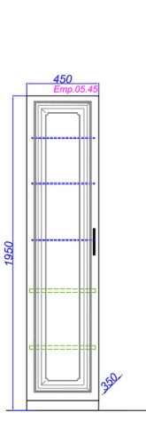 Пенал напольный Aqwella Empire 45 см напольный белый  фото 3