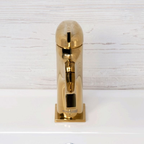 Смеситель для умывальника Wasserkraft Sauer 7103 глянцевое золото фото 4