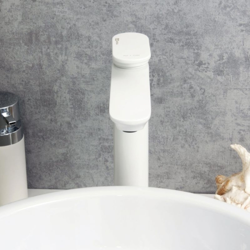 Смеситель высокий для умывальника Wasserkraft Mindel 8503H белый фото 3