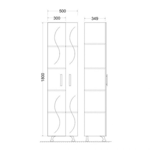Пенал Mirsant Сандра 50 напольный фото 2