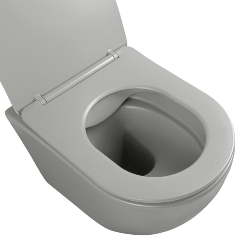 Унитаз подвесной безободковый Aquatek Европа AQ1901-MG, серый матовый фото 6