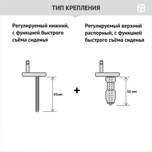 Сиденье для унитаза BERGES Zet SO 010503 дюропласт микролифт, быстросъём, металл фото 3