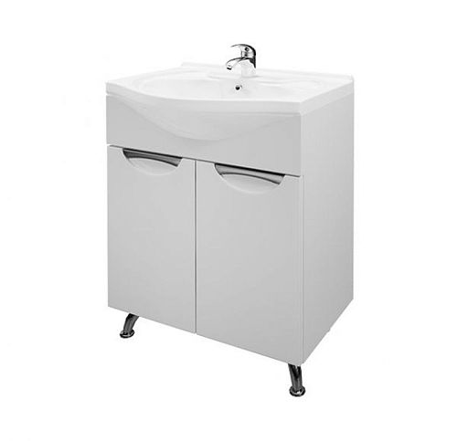 Тумба с раковиной Мирсант Камилла 60 напольная белая