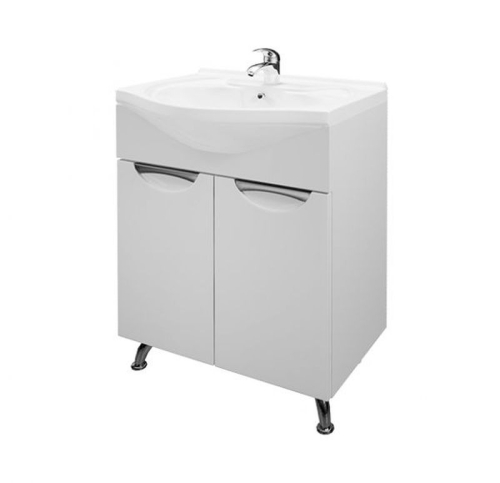 Тумба с раковиной Мирсант Камилла 60 напольная белая