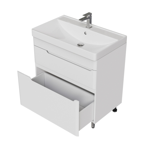 Тумба с раковиной Mirsant Flat 60, 80, 100 напольная фото 4