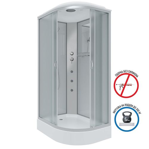 Душевая кабина Niagara Классик NG-3312-14LG 120*80*215 низкий поддон(13см),стекло матовое