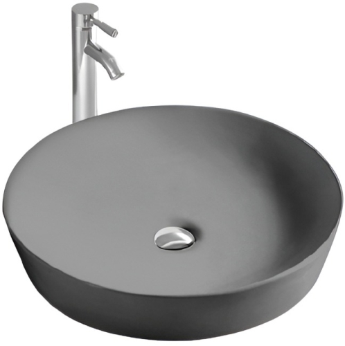 Раковина накладная Aquatek Европа AQ5558-MG 41,5*41,5*13,5, серый матовый