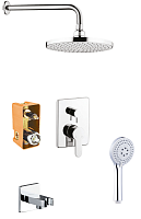 Встроенный смеситель для душа с 2-функциями Azario Tevis AZ-15490721 (набор)