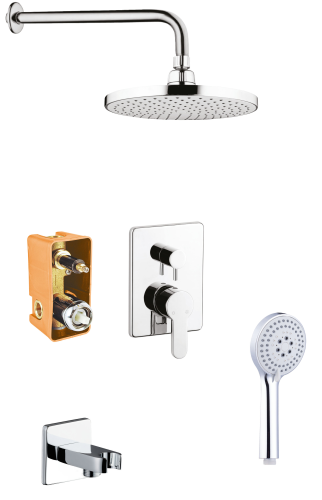 Встроенный смеситель для душа с 2-функциями Azario Tevis AZ-15490721 (набор)