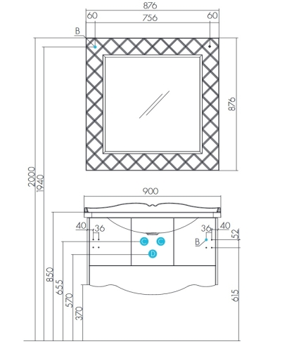 Зеркало Акватон Венеция 90 фото 2
