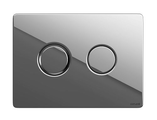 Кнопка для инсталляции Cersanit Accento Circle белая, хром, черная