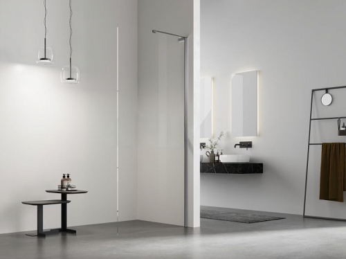 Душевая перегородка Azario Walk-in Кронос AZ-6310-BGM-CL 80, 90, 100, 120 профиль брашированная вороненая сталь фото 2