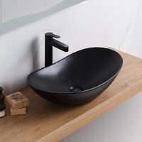 Раковина накладная Belbagno BB1404-H301 605x360x155мм черный матовый