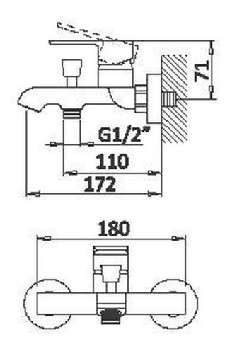 Смеситель для ванны CEZARES NAUTIC-VM-01 хром фото 2
