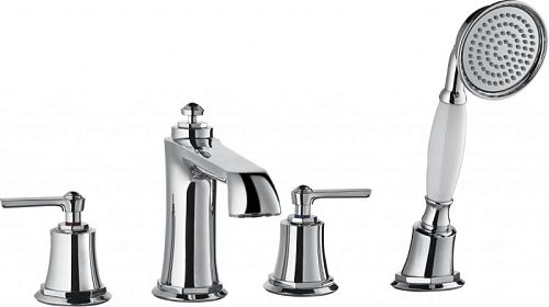 Смеситель врезной на борт ванны 4 отв CEZARES LIBERTY-F-BVD4-01 хром