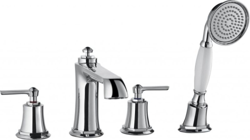 Смеситель врезной на борт ванны 4 отв CEZARES LIBERTY-F-BVD4-01 хром