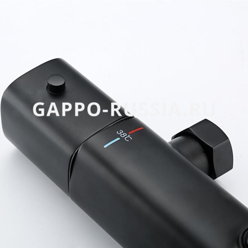 Душевая система с термостатом Gappo G2495-76 черная фото 5