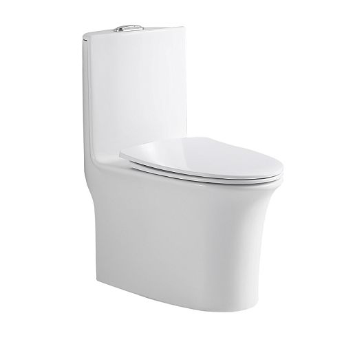 Унитаз-моноблок напольный безободковый Sole Frime