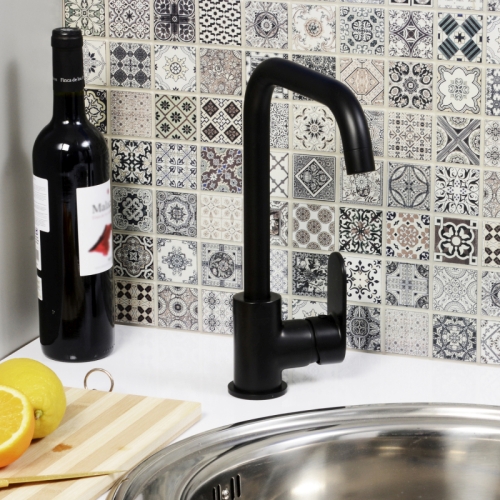 Смеситель для кухни Wasserkraft Elbe A7407 черный матовый фото 2