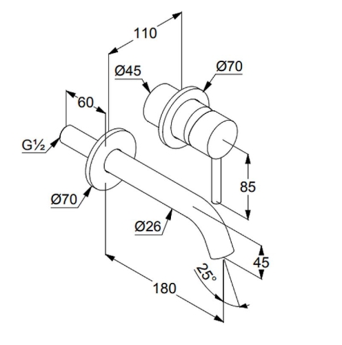Смеситель для умывальника Kludi BOZZ 382440576 излив 18 см черный фото 2